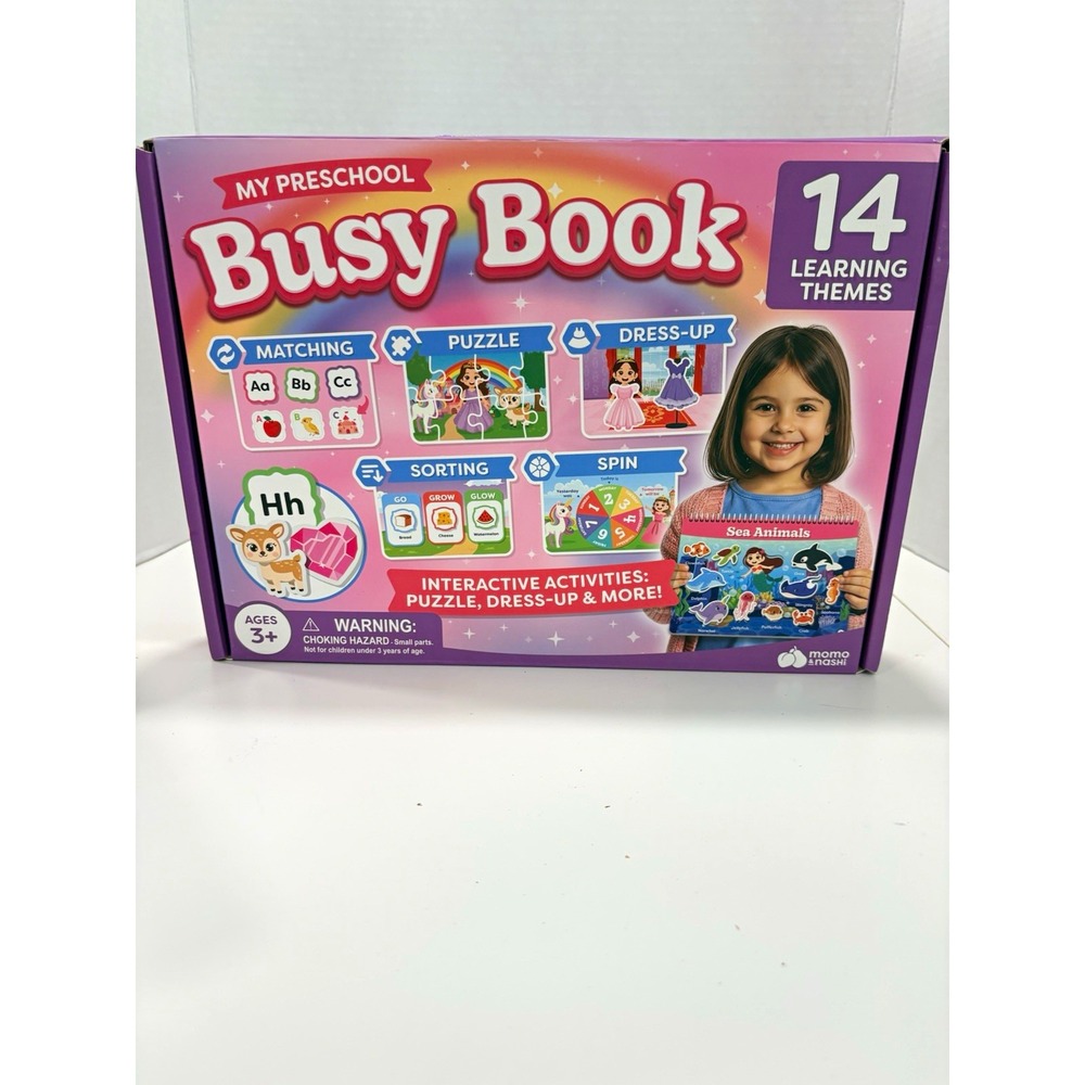 Momo Nashi Montessori Preschool Busy Book 14 Learning Themes Ages 3+ MN-BB01-PR